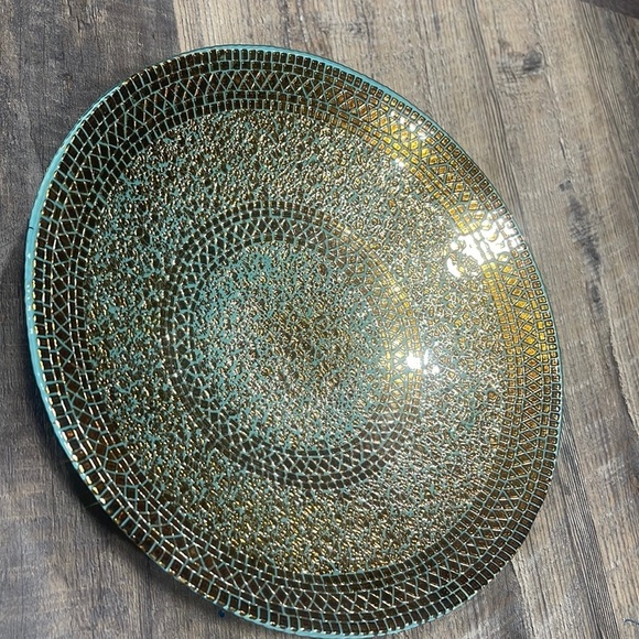 Centerpiece blue&gold bowl - Picture 1 of 8